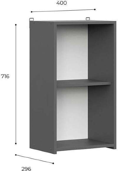 Верхний шкаф Ш 400 Денвер, графит