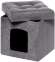 Пуф складной для животных велюр Серый