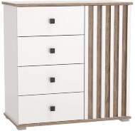 Комод 51.05 Либерти опора h=20мм Белый / Дуб Каньон