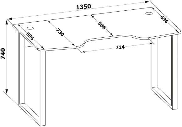 Игровой компьютерный стол КСТ-19 Дуб Сонома