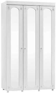 Шкаф 3-х дверный с зеркалами Афина АФ-55 белое дерево