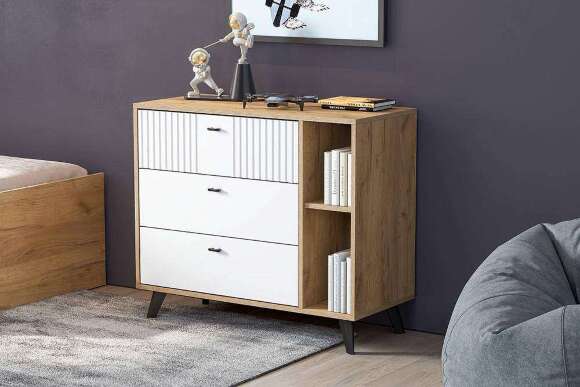 Комод 3 ящика Милан (SV-Мебель) Белый Комод 3 ящика Милан (SV-Мебель) Белый