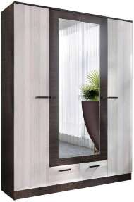 Шкаф 4-дверный Адель 1.6 (Венге / Лоредо) Шкаф 4-дверный Адель 1.6 (Венге / Лоредо)