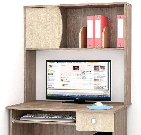 Стол компьютерный Грета-4 ТЭКС (Ясень шимо)