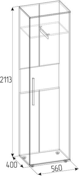 Шкаф для одежды и белья Nature 71 Глазов-мебель