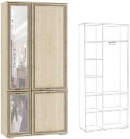 Шкаф комбинированный с зеркалом ЛШ-9 Ливорно DOMANI (Дуб Сонома) Шкаф комбинированный с зеркалом ЛШ-9 Ливорно DOMANI (Дуб Сонома)