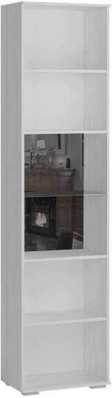 Шкаф-пенал с витриной ЛШ-5 Ливорно Ясень Анкор светлый