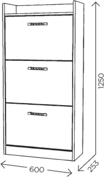 Ева 3 М6 Обувница Дуб баррик