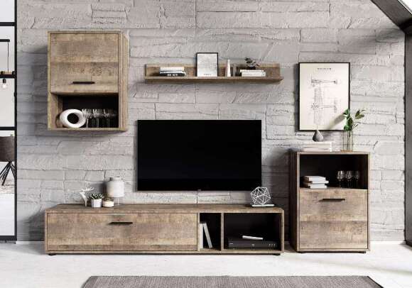 Гостиная Rock дуб гранж песочный