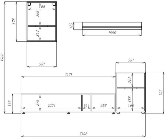 Гостиная Rock дуб гранж песочный