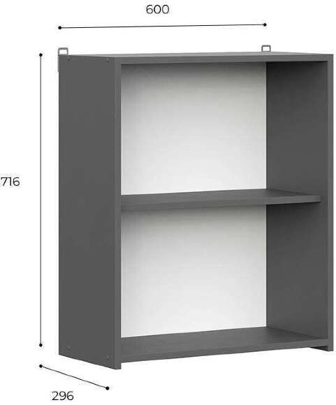 Верхний шкаф Ш 601 Денвер, графит