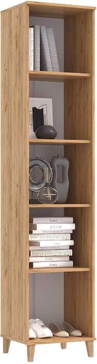 Ирис Прихожая Пенал закрытый (Браш Вайт, Дуб Крафт)