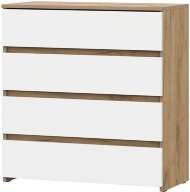 Некст 1 комод 4 ящика / Дуб золотой/Белый