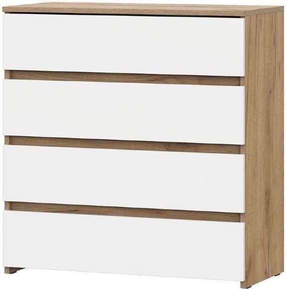 Некст 1 комод 4 ящика / Дуб золотой/Белый