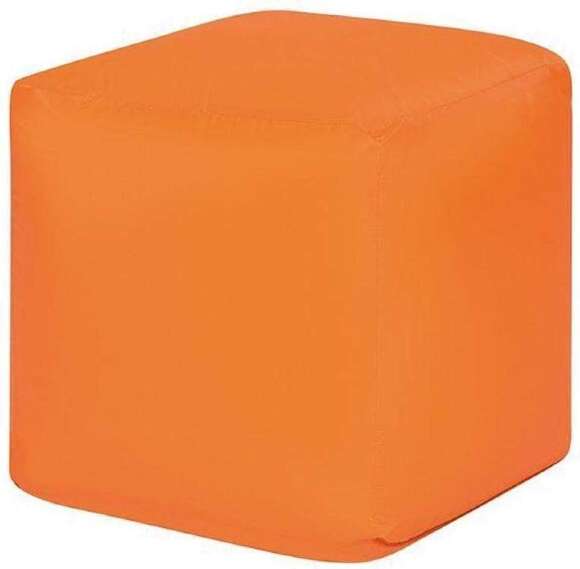 Пуф Куб оксфорд оранжевый