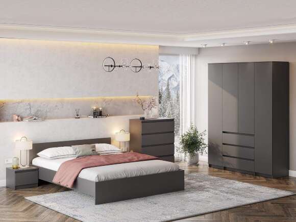 Спальня Денвер 1 / Графит серый