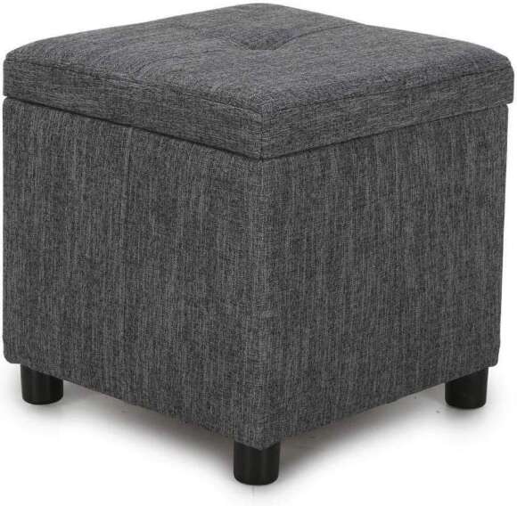 Пуф Квин рогожка серая