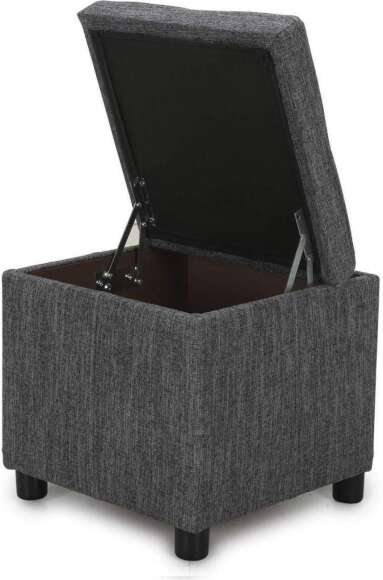 Пуф Квин рогожка серая