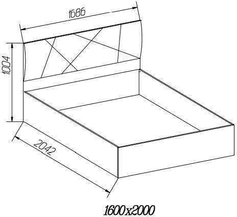 Кровать 160х200 Лагуна (MLK) с основанием