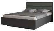 Кровать с настилом ЛДСП 160х200 Феникс, графит/олива софт Кровать с настилом ЛДСП 160х200 Феникс, графит/олива софт
