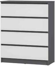 Комод Шарм КМ-02, Графит, Белый