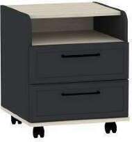 Тумба офисная Аурелио 94, Антрацит-Блеквуд Сатиновый