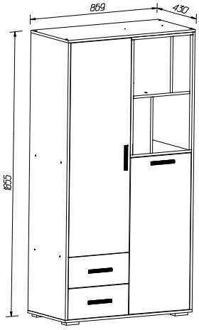 Шкаф для белья и книг Лило (MLK)