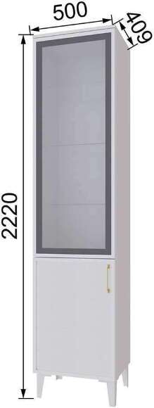 Пенал-витрина Толедо ТШ-1, Белый Пенал-витрина Толедо ТШ-1, Белый