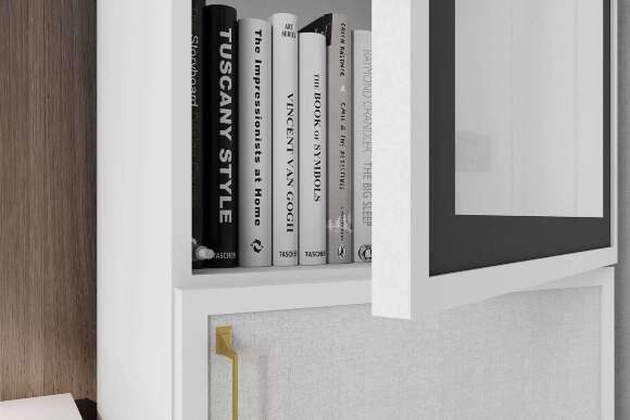 Пенал-витрина Толедо ТШ-1, Белый Пенал-витрина Толедо ТШ-1, Белый