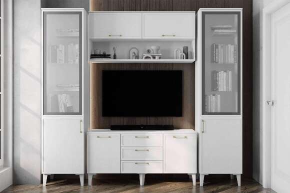 Пенал-витрина Толедо ТШ-1, Белый Пенал-витрина Толедо ТШ-1, Белый