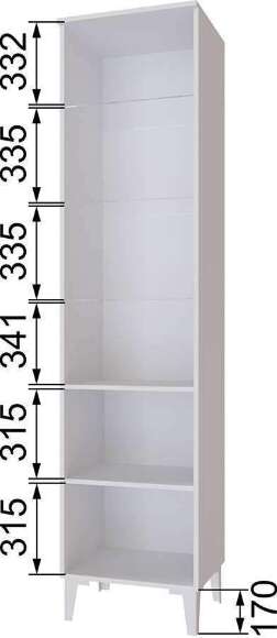 Пенал-витрина Толедо ТШ-1, Белый Пенал-витрина Толедо ТШ-1, Белый