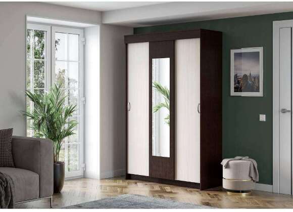 Шкаф-купе Бассо, венге/дуб белфорд Шкаф-купе Бассо, венге/дуб белфорд