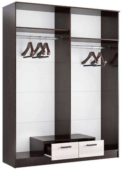 Шкаф 4-дверный Адель 1.6 (Венге / Лоредо) Шкаф 4-дверный Адель 1.6 (Венге / Лоредо)