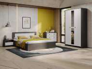 Спальня Дольче 1 / Графит/Белый