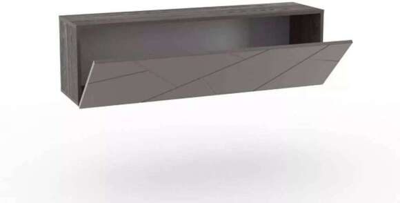 НМ 014.21 Шкаф навесной Summit / ясень анкор тёмный / графит софт (открывание вниз)