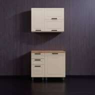 МК Аленушка 1 м с 3 ящ. Астра Крем,скоба черный,сонома МК Аленушка 1 м с 3 ящ. Астра Крем,скоба черный,сонома