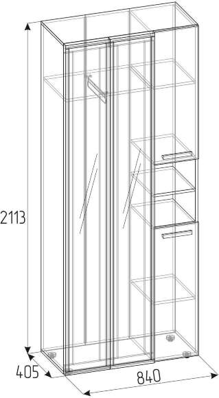 Шкаф для одежды и белья Nature 87 Глазов-мебель