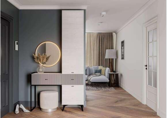 Прихожая Норд ПР-06, Ясень белый, Маренго Прихожая Норд ПР-06, Ясень белый, Маренго