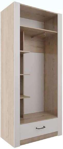 Ева 5 М1 шкаф 2-х дверный дуб Ирландский/белый