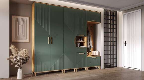 Ирис Прихожая Пенал закрытый (Браш Мени Грин, Дуб Крафт) Ирис Прихожая Пенал закрытый (Браш Мени Грин, Дуб Крафт)