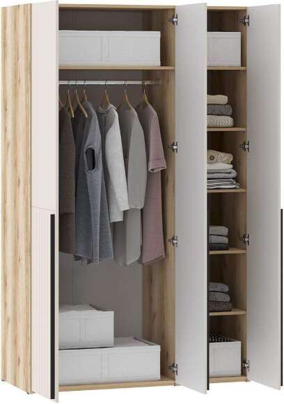 Шкафы Арден 200.4-200.2-полки Дуб Делано / Сантьяго софт Шкафы Арден 200.4-200.2-полки Дуб Делано / Сантьяго софт