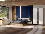 Спальня Дольче 1 / Дуб золотой/Белый