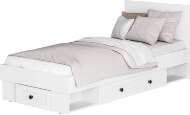 Кровать с проложками ДСП и ящиками Софт КР-01 (0,9), Белый Кровать с проложками ДСП и ящиками Софт КР-01 (0,9), Белый