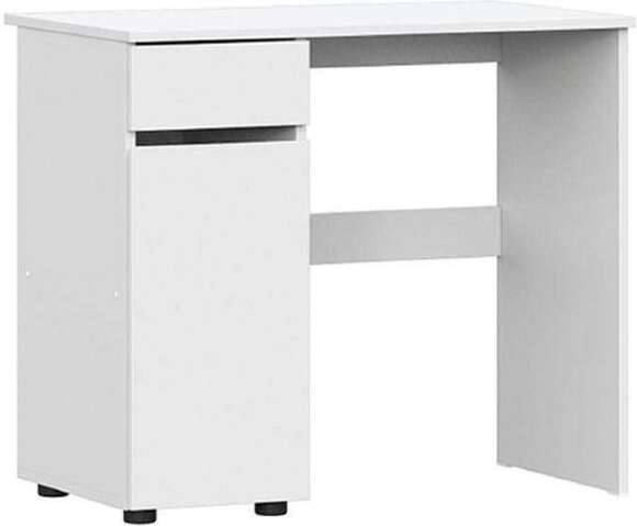 Стол письменный Грейс с тумбой белый текстурный
