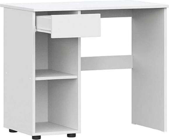 Стол письменный Грейс с тумбой белый текстурный