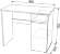 Стол письменный Грейс с тумбой белый текстурный