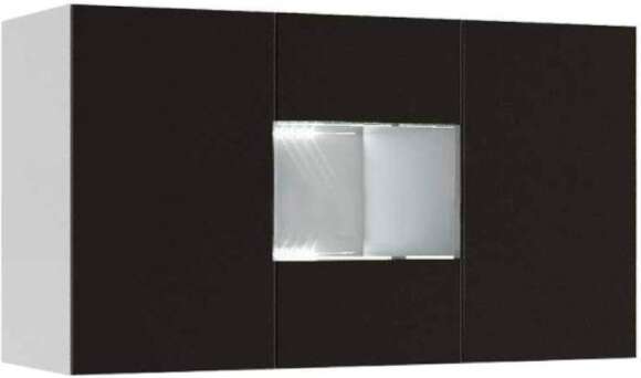 Тумба Флорис черный глянец / белый