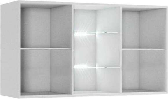 Тумба Флорис черный глянец / белый