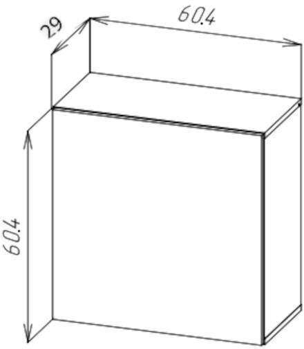 Шкаф навесной Point тип-60 черный глянец / черный матовый