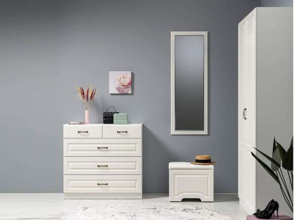 Прихожая Ливерпуль 3 Белый/Ясень ваниль